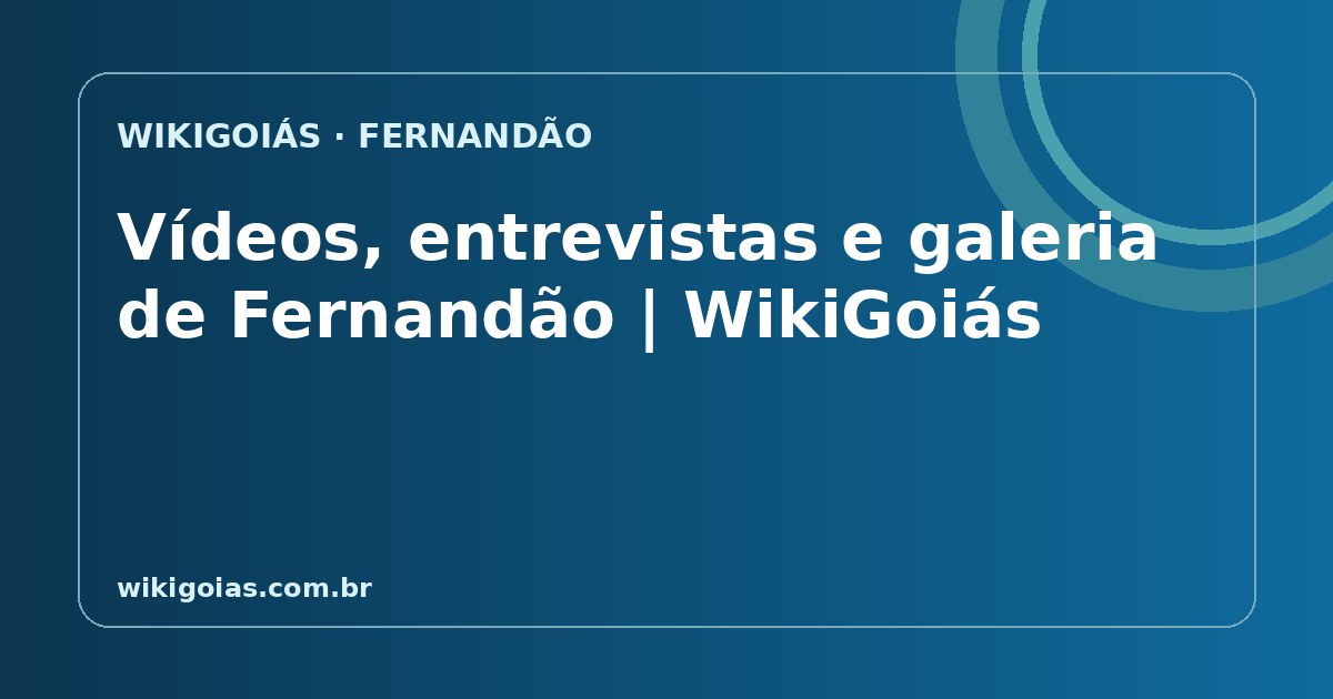 Vídeos, entrevistas e galeria de Fernandão