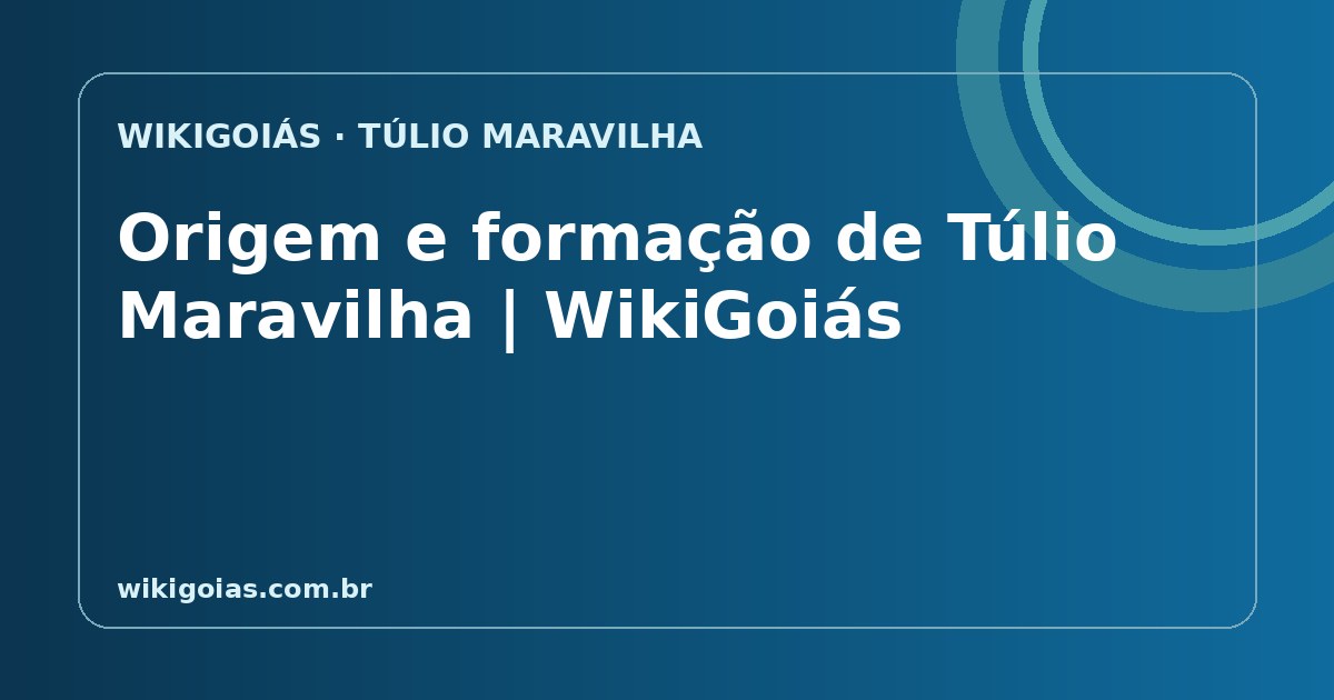 Origem e formação de Túlio Maravilha