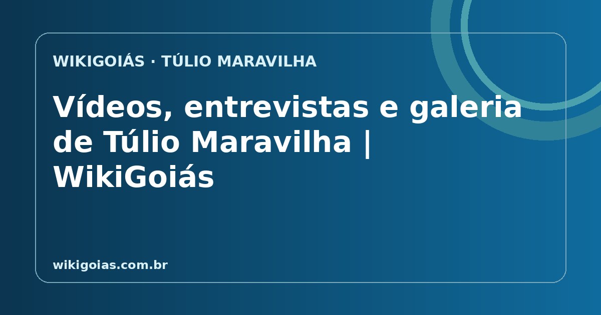 Vídeos, entrevistas e galeria de Túlio Maravilha