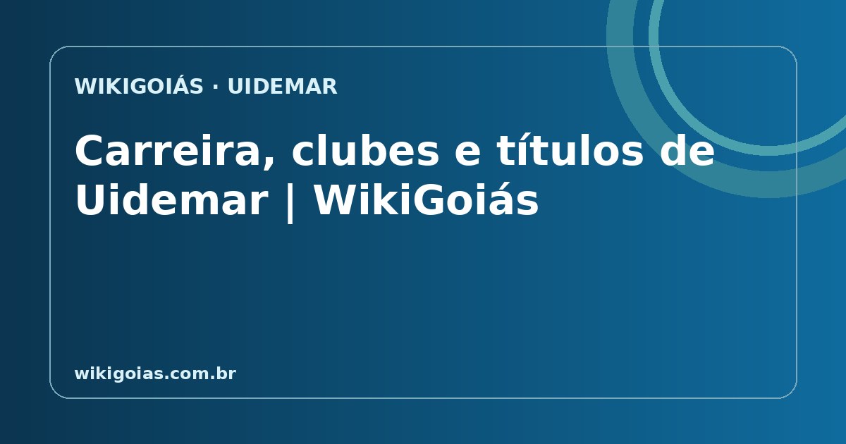 Carreira, clubes e títulos de Uidemar