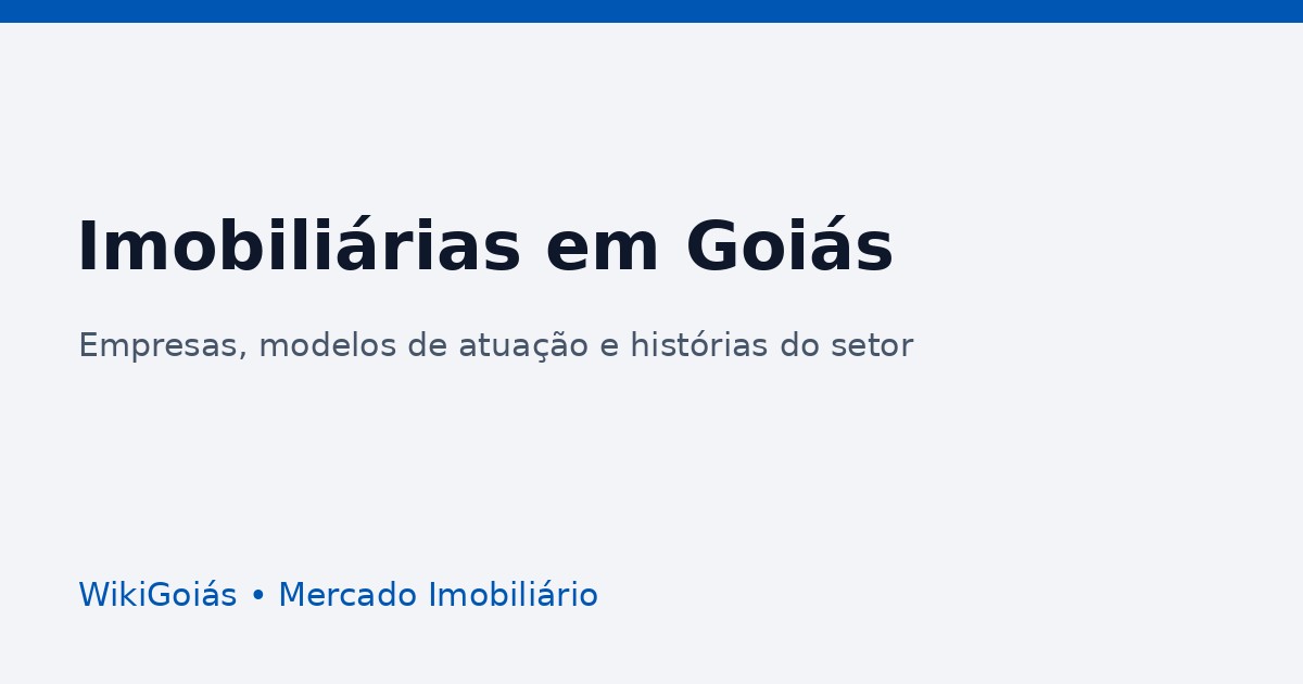 Imobiliárias em Goiás
